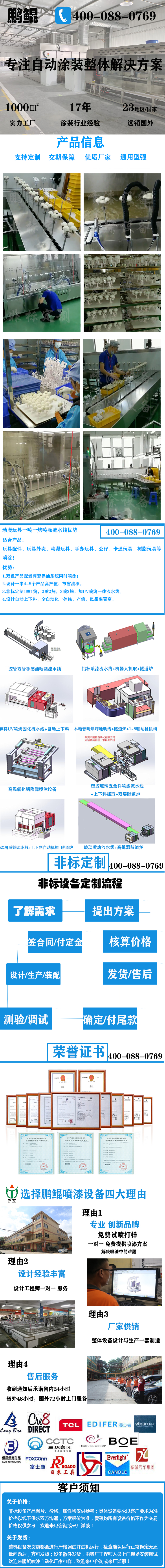 玩具動漫噴烤一體流水線