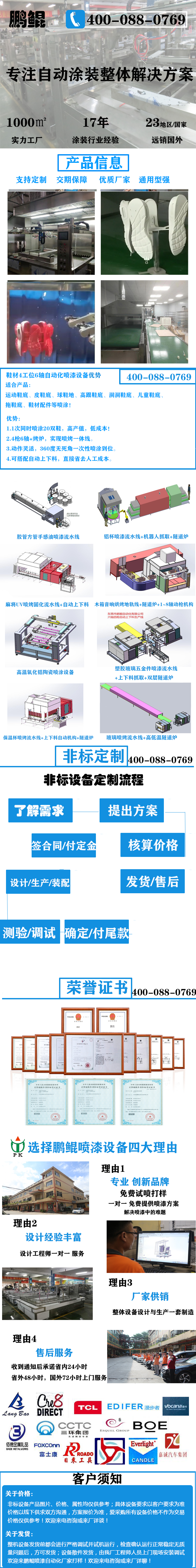 鞋材4工位6軸自動(dòng)化噴漆設(shè)備-烤爐一體流水線