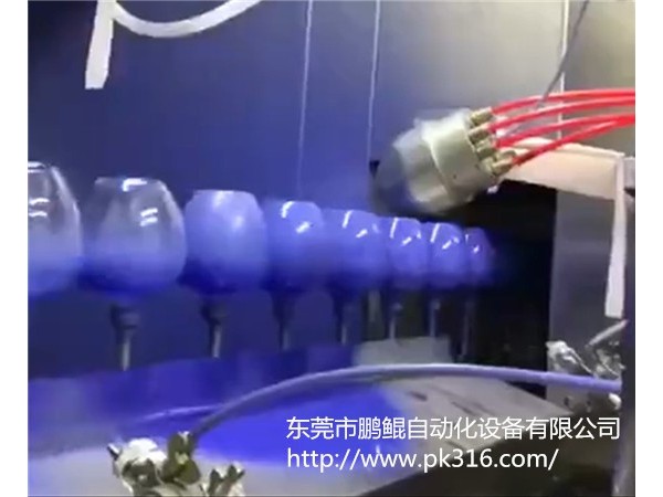 塑料玻璃杯子自動噴漆機(jī)解決方案
